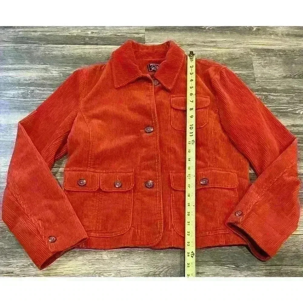 American Living Womens Corduroy Jacket Sz Large Rust Orange - Picture 6 of 8
